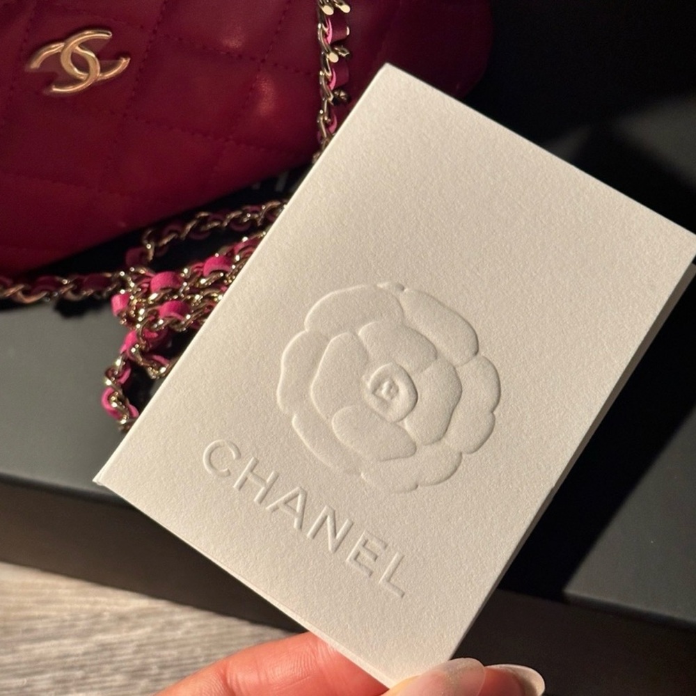 Chanel Lambskin Quilted Small Top Handle Vanity Case Fuschia Pink - Picture 8 of 11